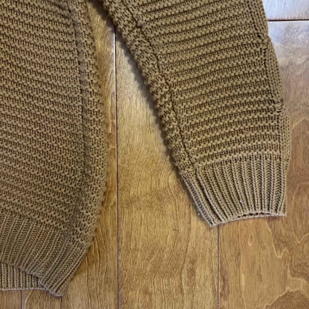 Brown Chunky Knit Cardigan Sweater Size Small Preppy Boho Casual Relaxed Indie - Picture 8 of 8